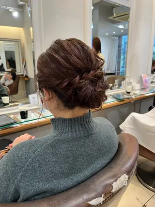 セミロング ヘアアレンジ カラー/ブリーチ✨ ヘアセット/コハルのヘアスタイル