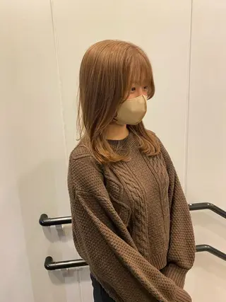 セミロング 福島 立也のヘアスタイル