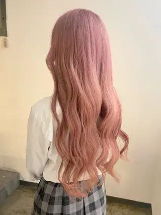 ロング カラー 暖色カラー🍒 ケアブリーチ/akiのヘアスタイル