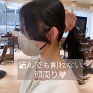 セミロング カラー 🍼顔周りカット/ レイヤー/小川華奈のヘアスタイル