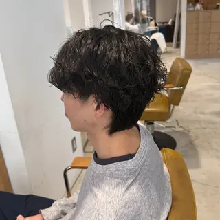 パーマ メンズ 柳樂 響のヘアスタイル