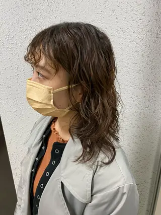 ミディアム パーマ 低ダメージパーマ ケアパーマ/武田明大のヘアスタイル