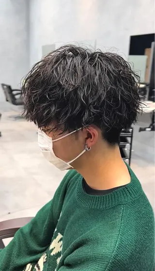 ショート パーマ メンズ 🦩パーマン🦩佐藤 航太のヘアスタイル