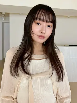 セミロング カラー お悩み解決縮毛矯正 レイヤー達人柴崎大樹のヘアスタイル