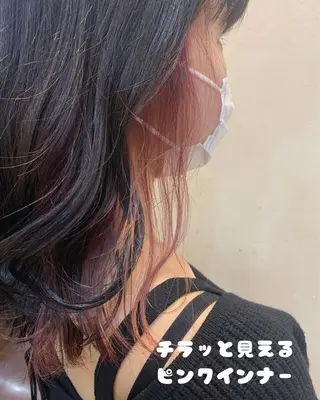 ミディアム カラー ヘアアレンジ 今村公介 ブリーチ特化、派手髪のヘアスタイル