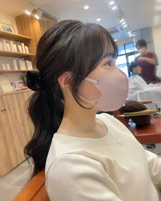 ロング 柏韓国ヘア 白石芽衣のヘアスタイル