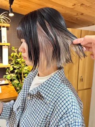 ミディアム カラー ブリーチダブルカラー 【koide】のヘアスタイル