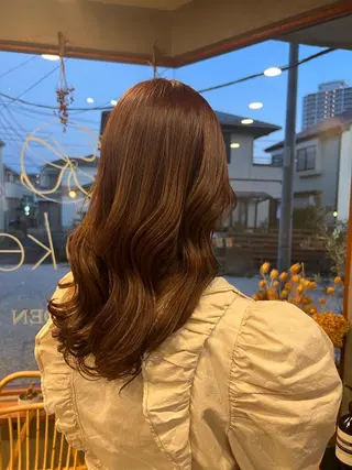 セミロング カラー 目黒 彩花のヘアスタイル