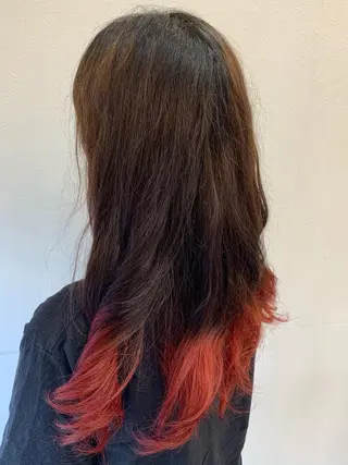 ロング カラー 加藤 遥花のヘアスタイル