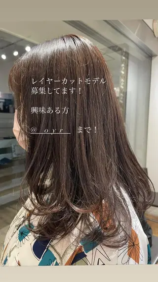 ロング カラー ヘアアレンジ 小顔カット前髪 顔周りカット林亮佑のヘアスタイル