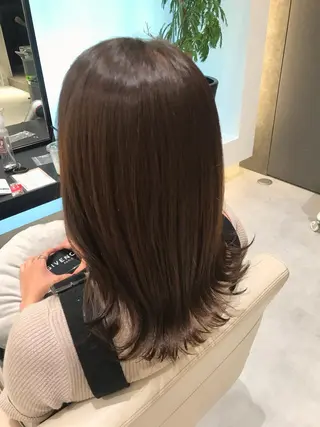 ミディアム パーマモデル募集🌈 森脇帆南のヘアスタイル