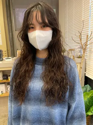 ロング パーマ ヘアアレンジ 早瀬裕之 パーマのヘアスタイル