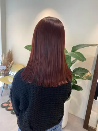 セミロング カラー うる艶ヘア♡韓国好き 透明感　shotaのヘアスタイル