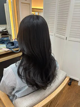 ロング カラー ヘアアレンジ 韓国ヘア sasugaのヘアスタイル