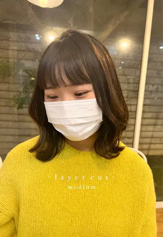 ミディアム natsu/梅田 /透明感/艶髪のヘアスタイル