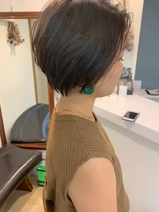 ショート カラー クニモトハルナ ボブ/柔らかカラーのヘアスタイル