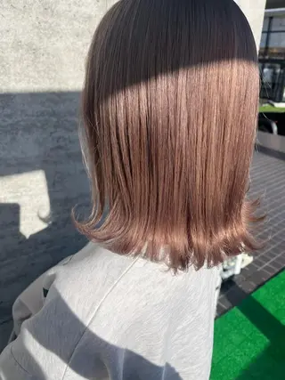 ミディアム alu yuinaのヘアスタイル