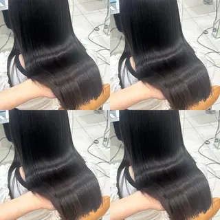 ロング カラー 髪質改善× 白髪ぼかし溝江のヘアスタイル