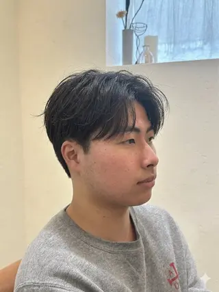 ミディアム メンズパーマ特化 /メンズ支持率◎のヘアスタイル