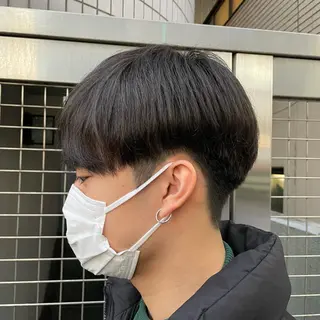 ショート メンズ アイブロウ 【メンズ縮毛矯正】 田中秀斗のヘアスタイル