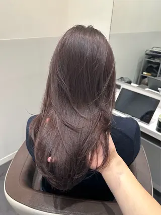 セミロング カラー 矢野 晃平のヘアスタイル