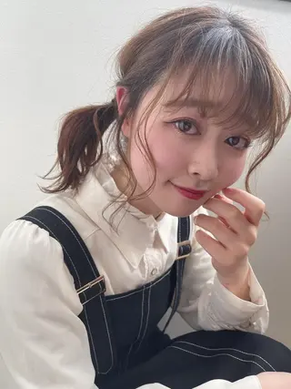 ミディアム ヘアアレンジ m i k u n aのヘアスタイル