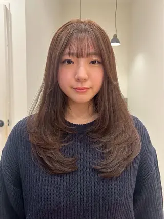 ロング 草野ゆずき⌇縮毛矯正 ⌇Wカラー⌇レイヤーのヘアスタイル