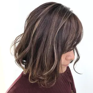 ミディアム カラー パーマ エリア人気No.1 美容室Ash西船橋のヘアスタイル