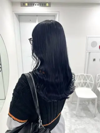 ロング カラー 大人っぽ韓国ヘア 寒色💙yuma💙のヘアスタイル
