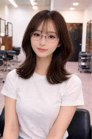 ミディアム AVANCE.PRODUCED by EGAO所属・🍒似合わせカット /艶感カラー/長谷のヘアスタイル