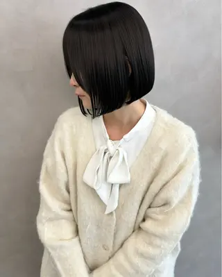 ミディアム 渋谷ボブ 福田連太郎のヘアスタイル