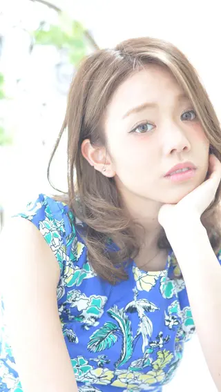 セミロング カラー 縮毛矯正/髪質改善 /ブリーチ/東陽町✨のヘアスタイル