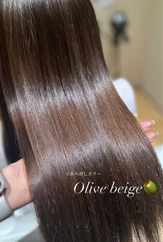 ロング カラー minori🤎 ナチュラル韓国ヘアのヘアスタイル