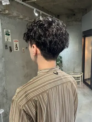 ショート パーマ メンズ door white hideのヘアスタイル