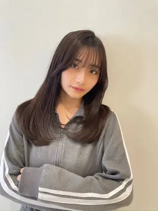 セミロング 映える顔まわり/前髪 特化 💗 ユキマのヘアスタイル