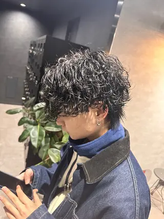 ショート パーマ メンズ 【メンズサロン】 BLUCK 横浜のヘアスタイル