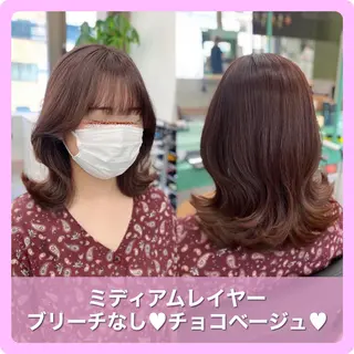 ミディアム カラー 推しヘア🎀 NATSUNEのヘアスタイル