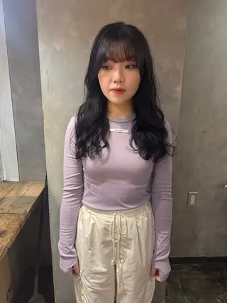 ロング パーマ クキノケイカ /暖色カラーのヘアスタイル