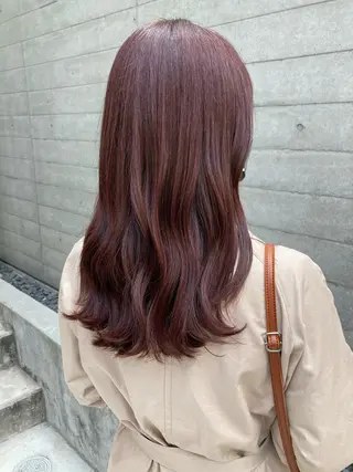 セミロング ✨色持ちの良い艶 カラー✨蟹江真世のヘアスタイル