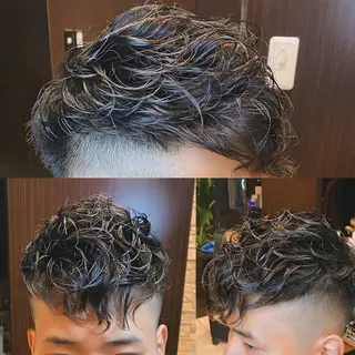 ミディアム 北川 竜也のヘアスタイル