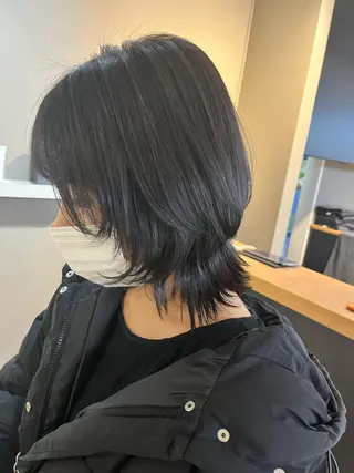 ミディアム カラー ヘアアレンジ キッズ ネイル マツエク・マツパ アイブロウ 透明感カラー🤎 ゆりのヘアスタイル
