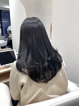 セミロング カラー 矢野 晃平のヘアスタイル