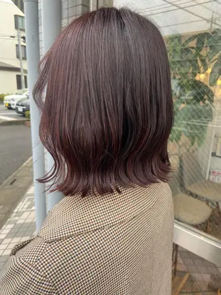 ミディアム カラー ハラダ ヒナミのヘアスタイル