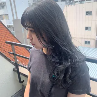 ロング カラー パーマ ヘアアレンジ キッズ ネイル マツエク・マツパ 女性専用サロン梅田 髪質改善カラーakiのヘアスタイル