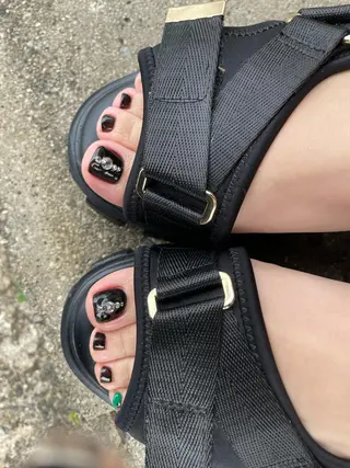 ネイル 23時まで❤︎韓国、 ワンホンネイルのネイルデザイン