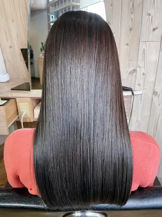 ロング カラー うる艶/髪質改善/ 透明感カラー/toaのヘアスタイル