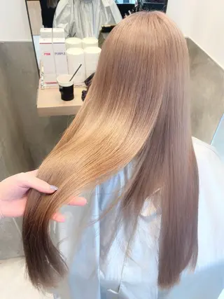 ロング カラー ヘアアレンジ SALOWIN原宿ash店所属・憧れの艶ハイトーンへ 🌙サイダサキのヘアスタイル