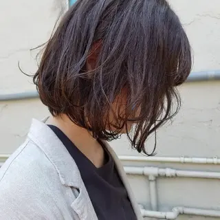 カラー 🙃 透明感カラー/ボブのヘアスタイル