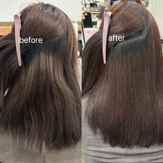 セミロング 🎀miyu🎀 カラー/縮毛矯正のヘアスタイル