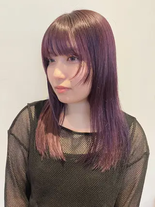 ロング カラー ヘアアレンジ 溝口 ひなこのマツエク・マツパデザイン